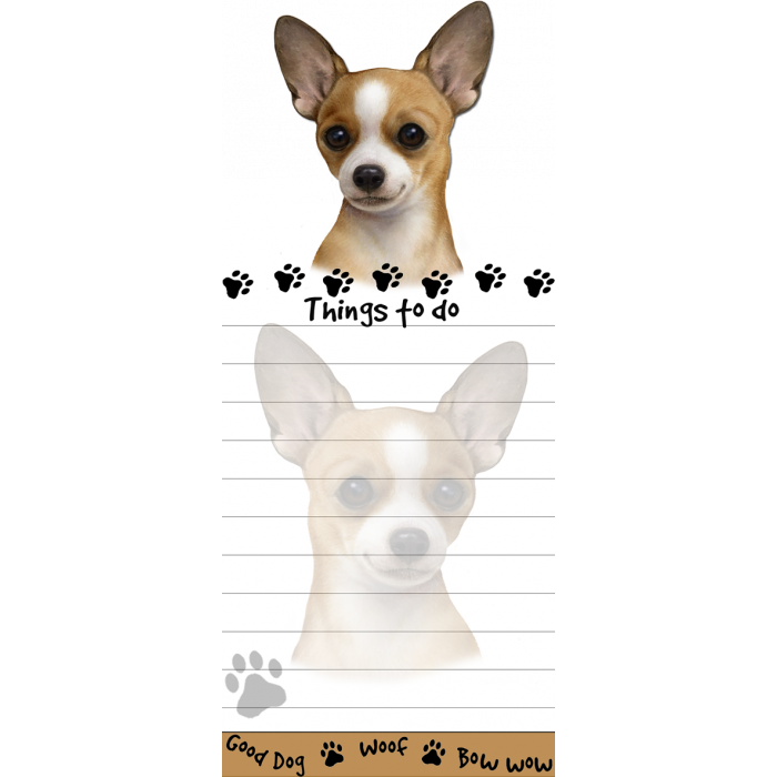 Chihuahua - Tan Magnetic List Pad