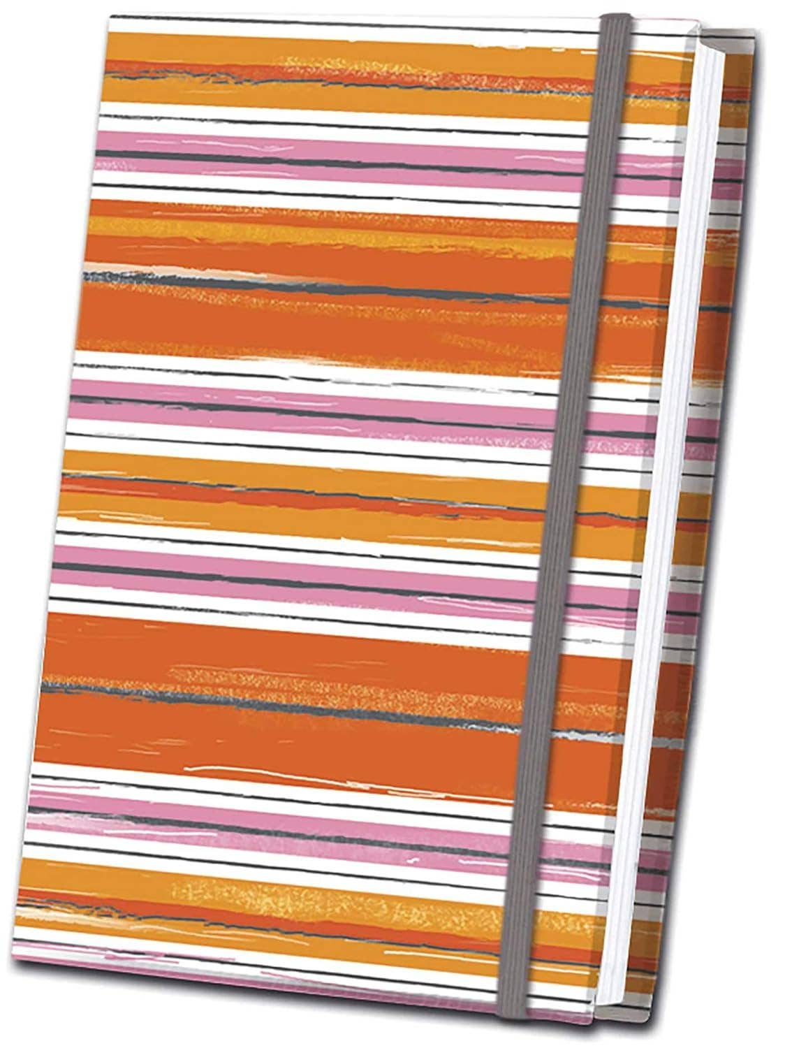 Fabric Stripe Orange Journal