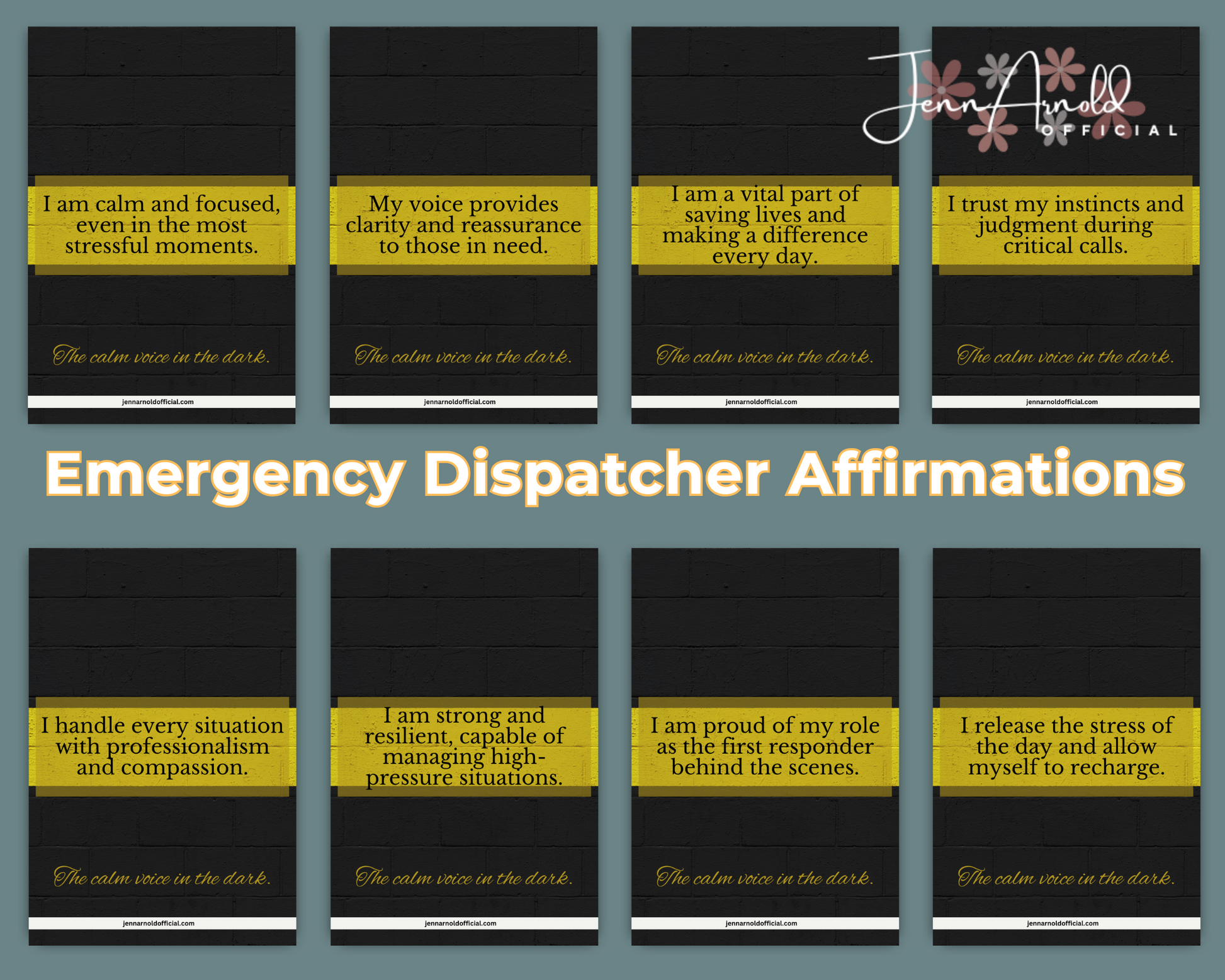 Affirmation Cards: Emergency Dispatcher (DIGITAL)