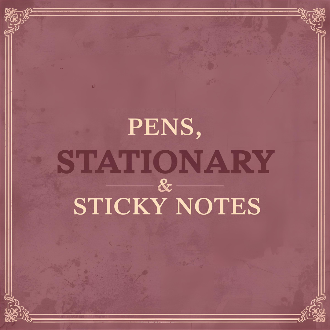 Pens, Stationary & Sticky Notes