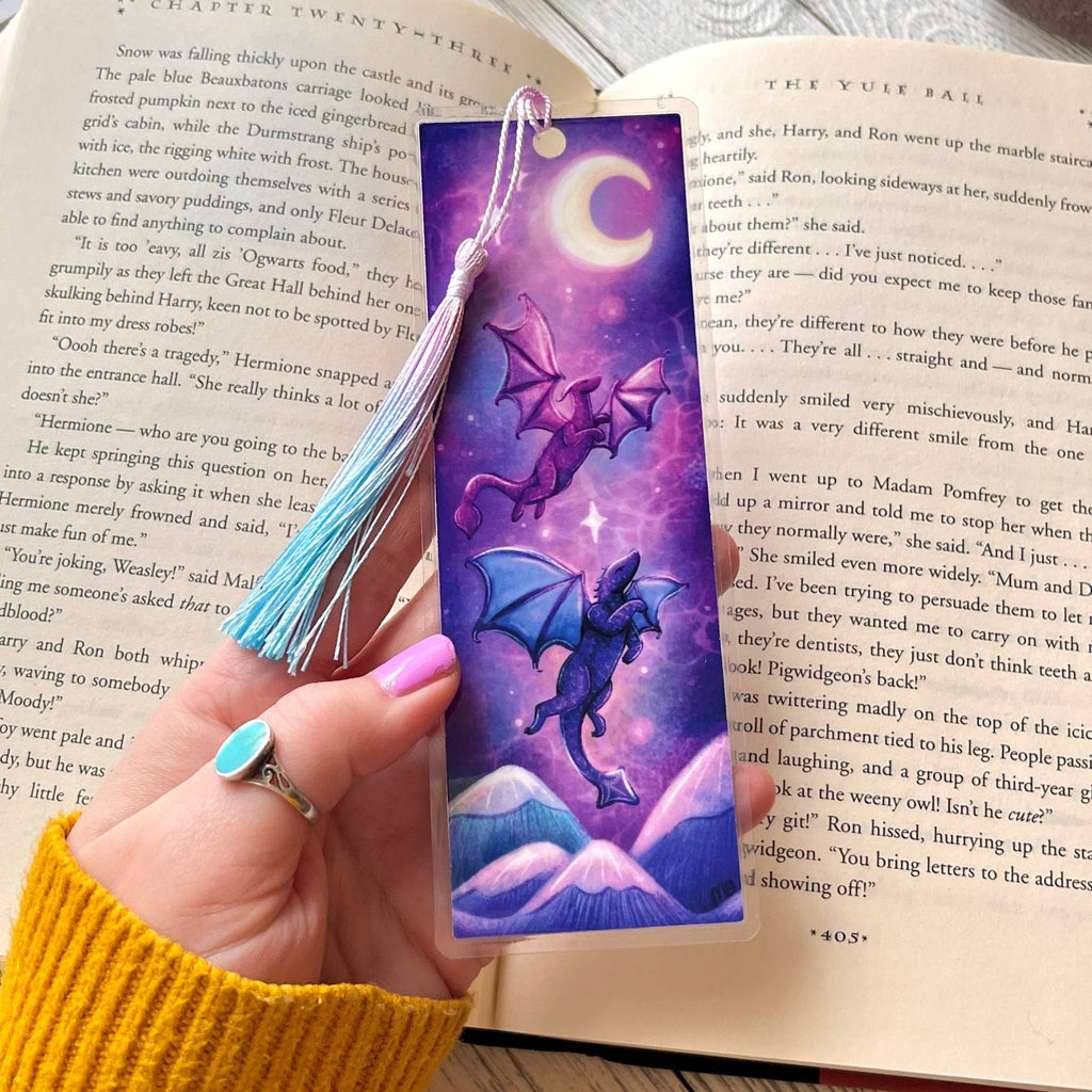 Dragon Mates Bookmark | Laminated + Optional Tassel