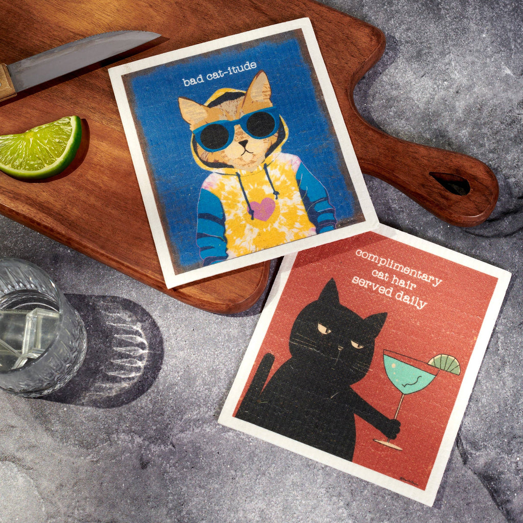 Cats Swedish Dishcloth Set