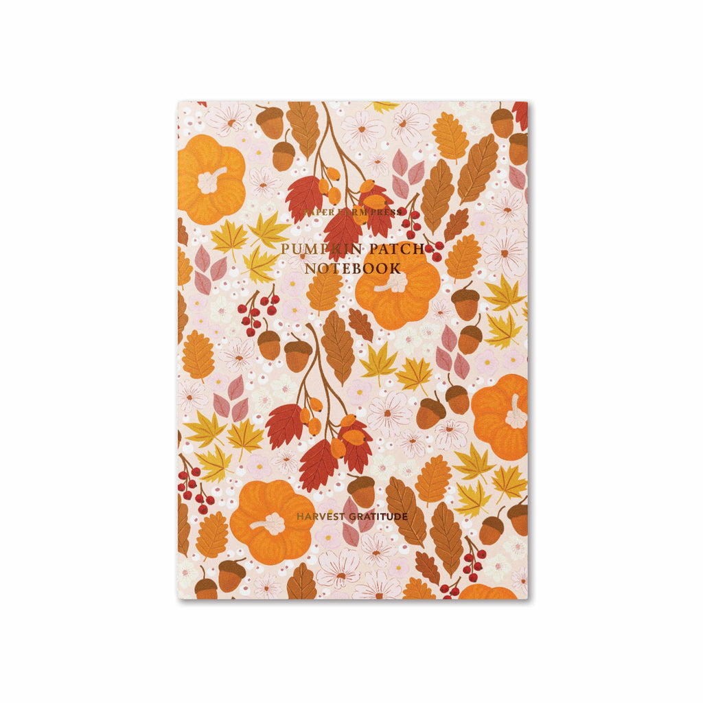 Harvest Gratitude Pumpkin Patch Stitched Notebook