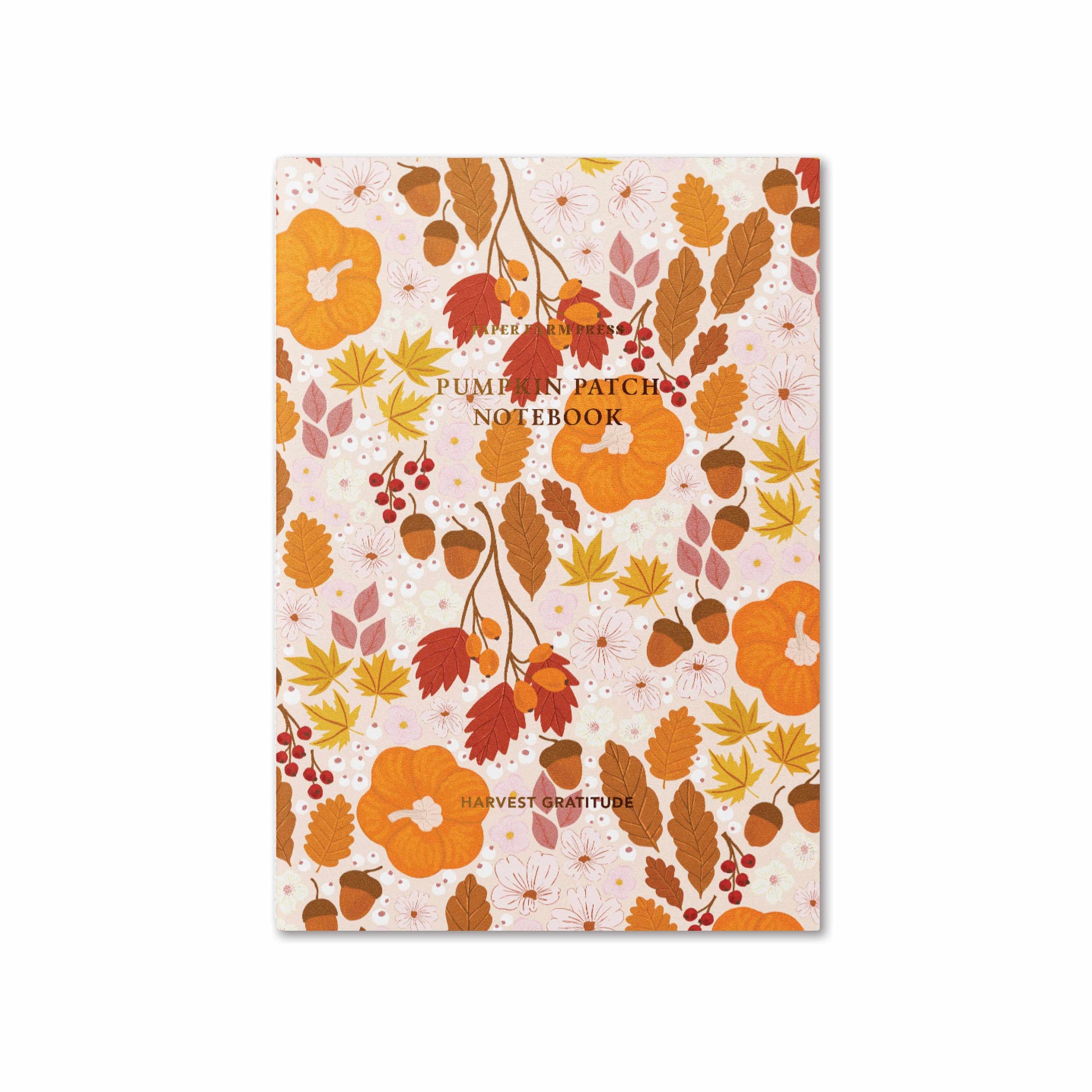 Harvest Gratitude Pumpkin Patch Stitched Notebook