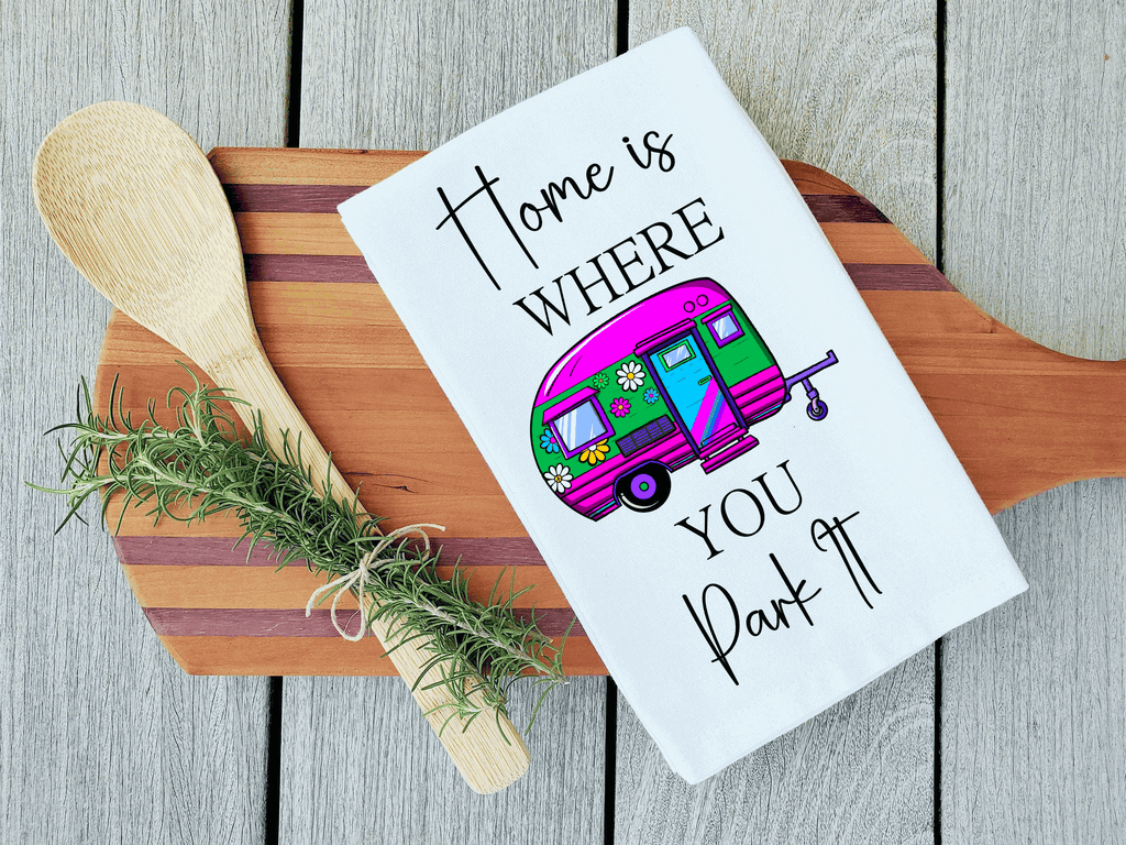 Camper Home Cotton Tea Towel Souvenir Gift
