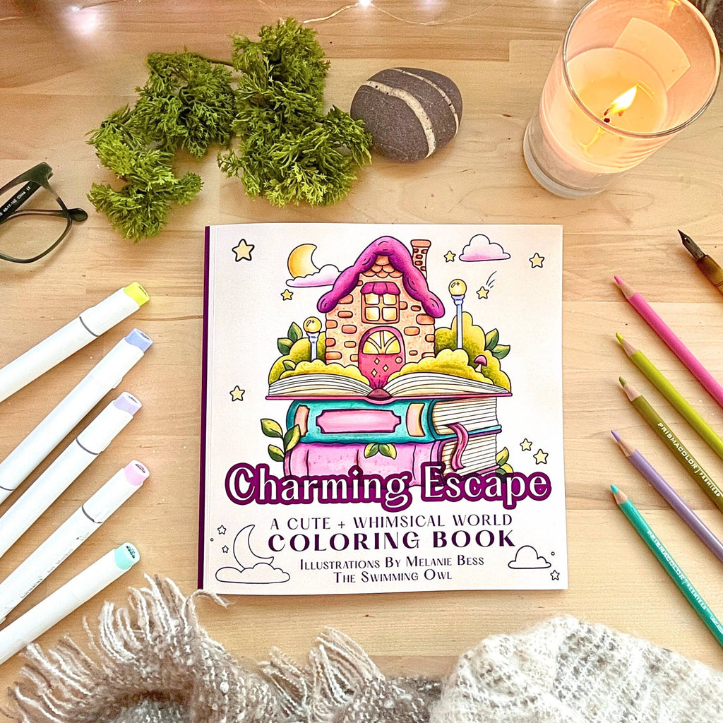 Charming Escape Coloring Book For Adults, Teens, + Kids