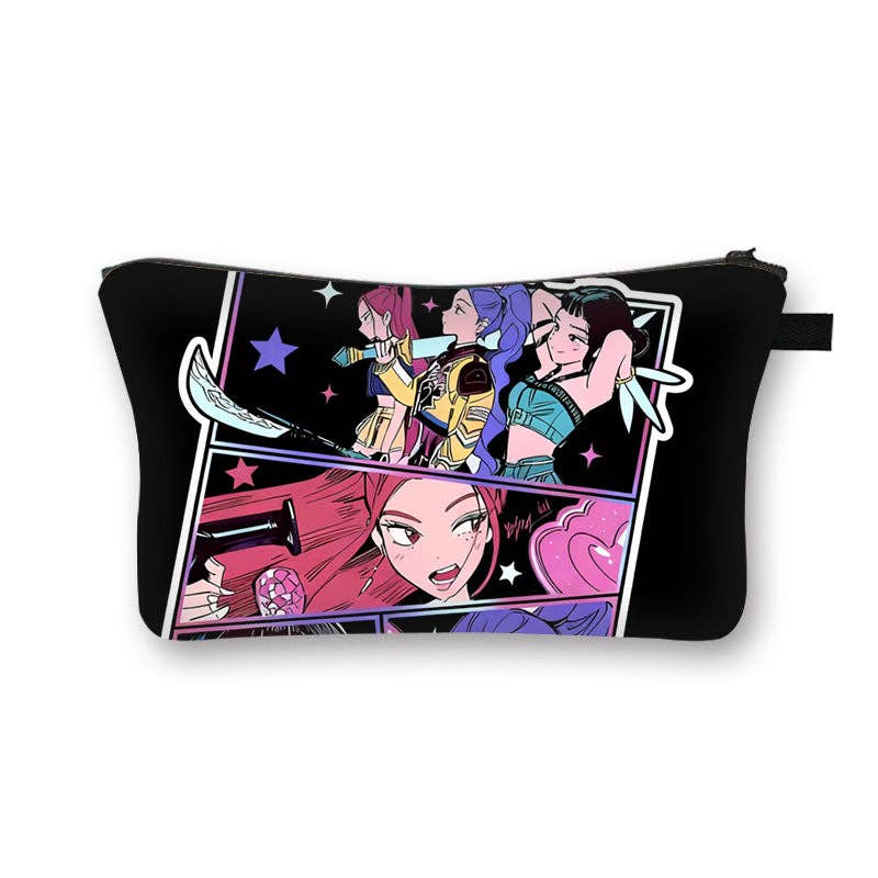 KPOP demon hunters cosmetic bag portable toiletry bag