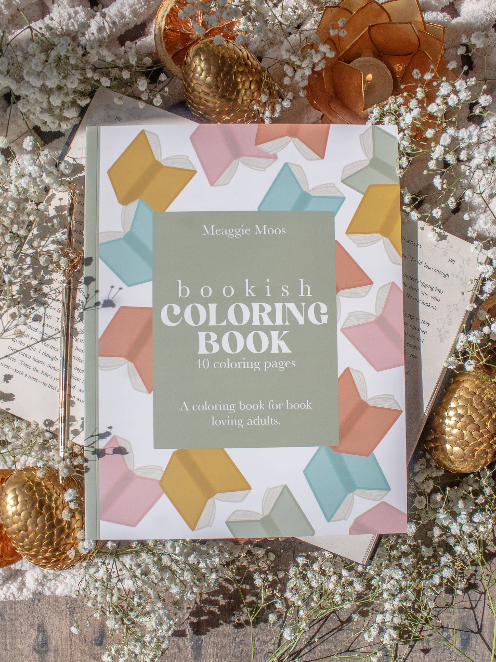 Bookish Coloring Book | 40 Coloring Pages For Adult Readers
