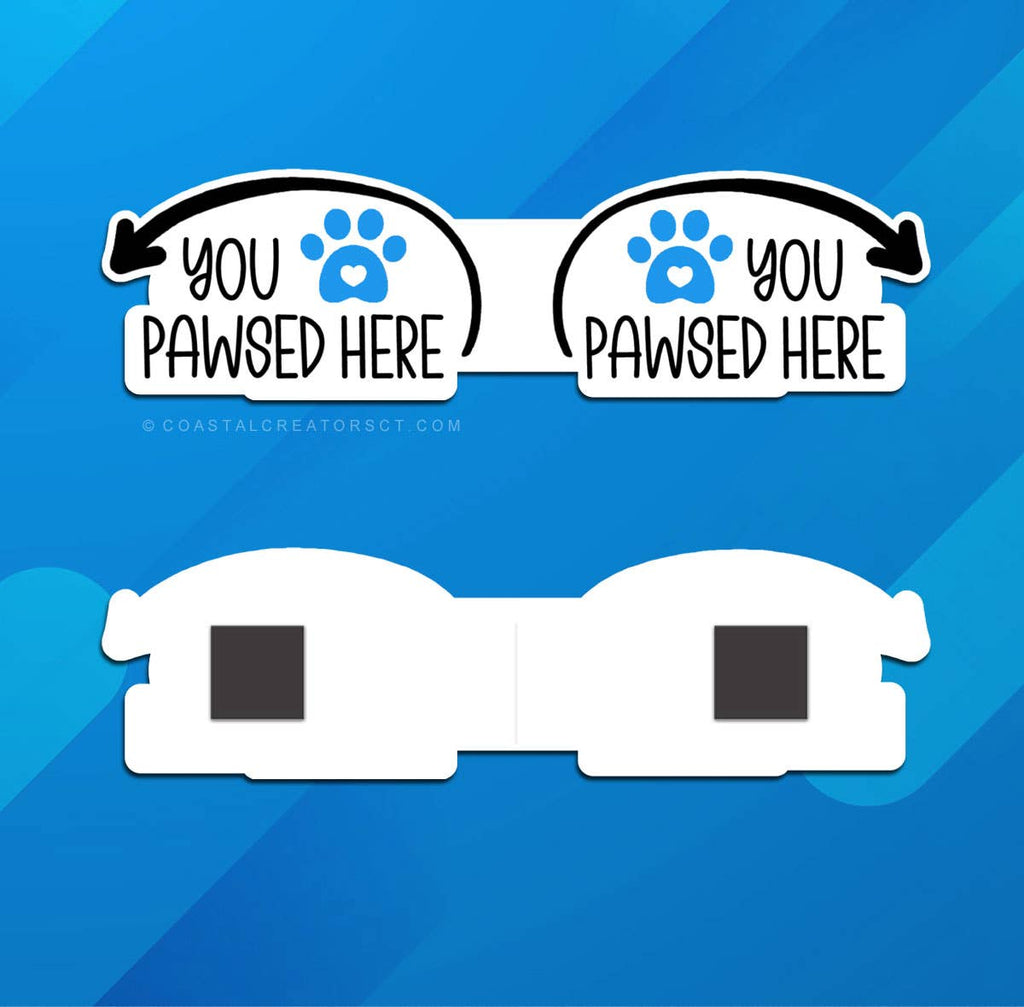 Pug Dog Journal w/ Pawsed Magnetic Bookmark Set (Packaged)