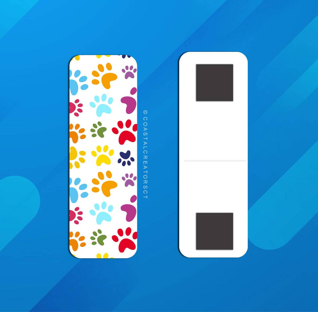 2-Pack Cat Paws Purr Meow Magnetic Bookmarks (Packaged)