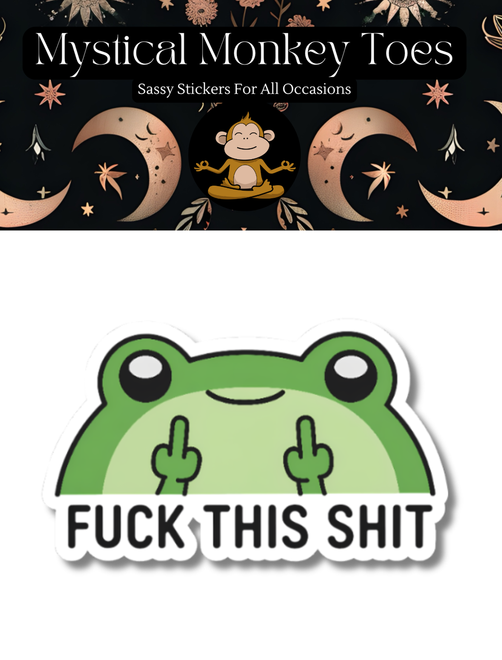 Funny F This Frog Vinyl Sticker