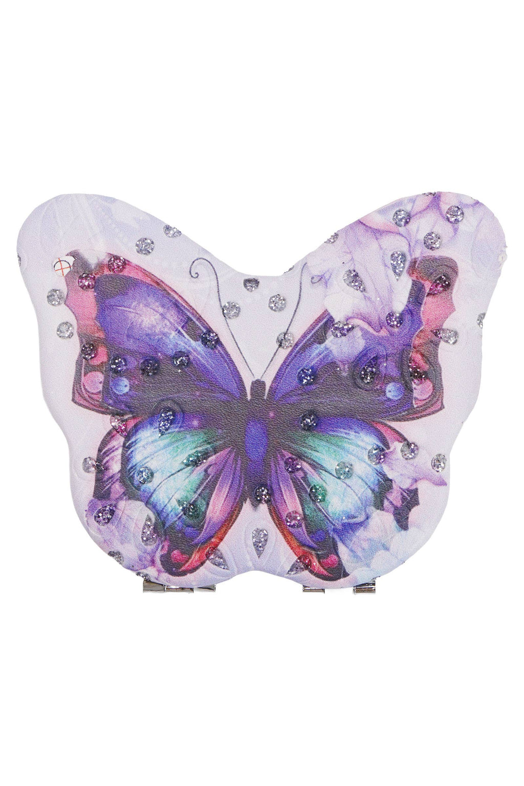 Butterfly Floral Cosmetic Compact Mirror