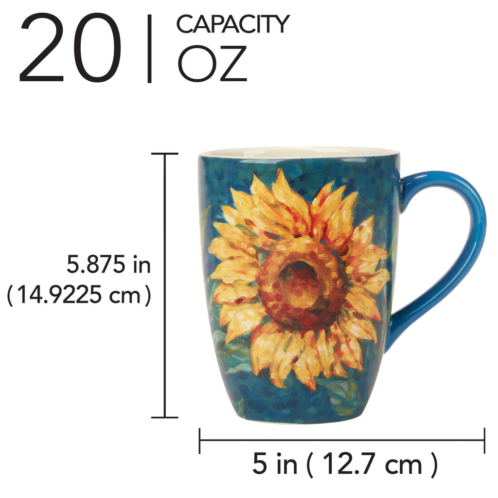 Golden Sunflowers Mug 14 oz. 4 asst.