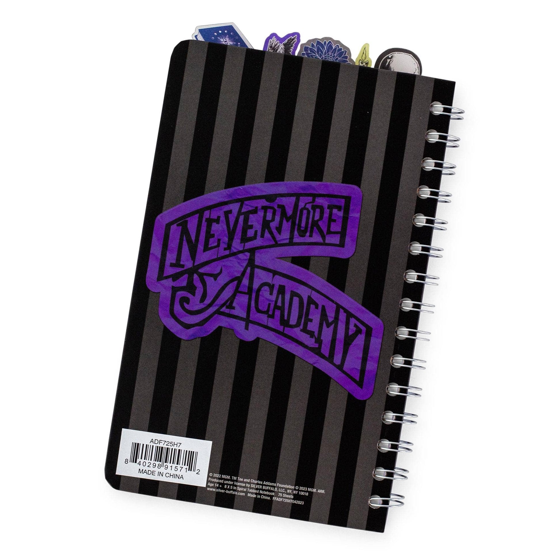 Wednesday 8 x 5 Inch 5-Tab Spiral Notebook