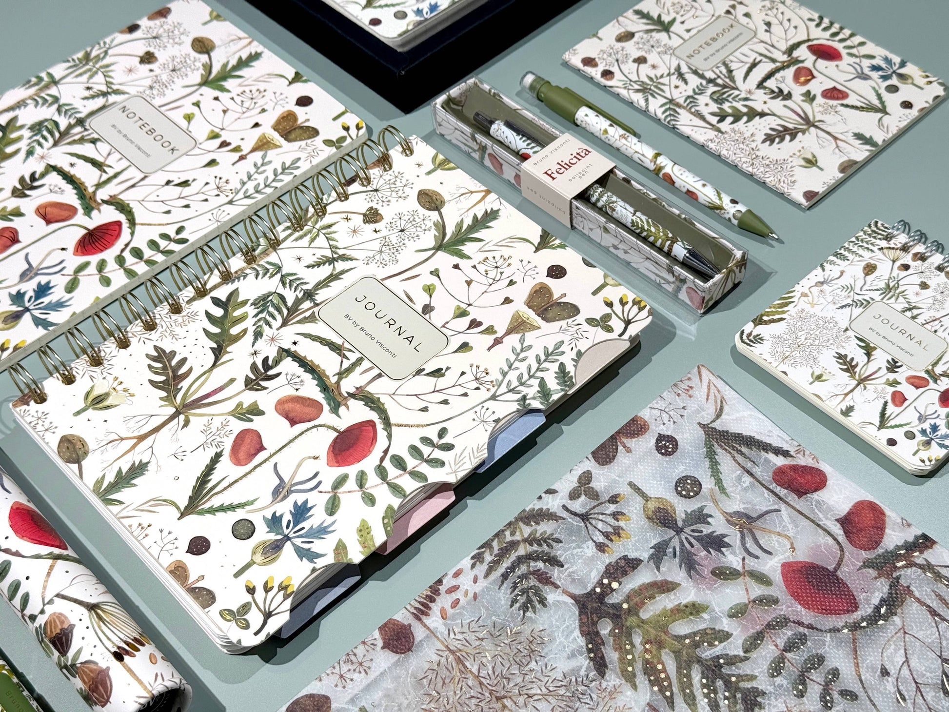 A6 Passport Notebook - Greens and Flowers