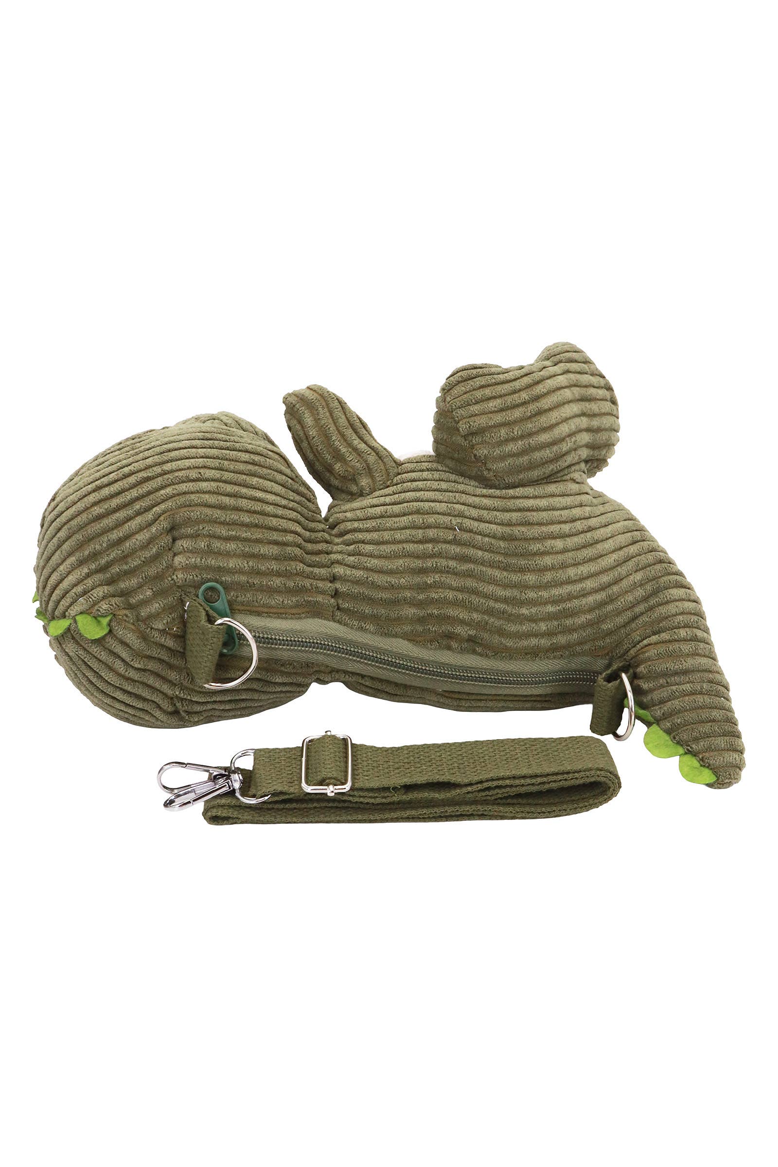 Cute Corduroy Dinosaur Soft Plush Doll Crossbody Bag