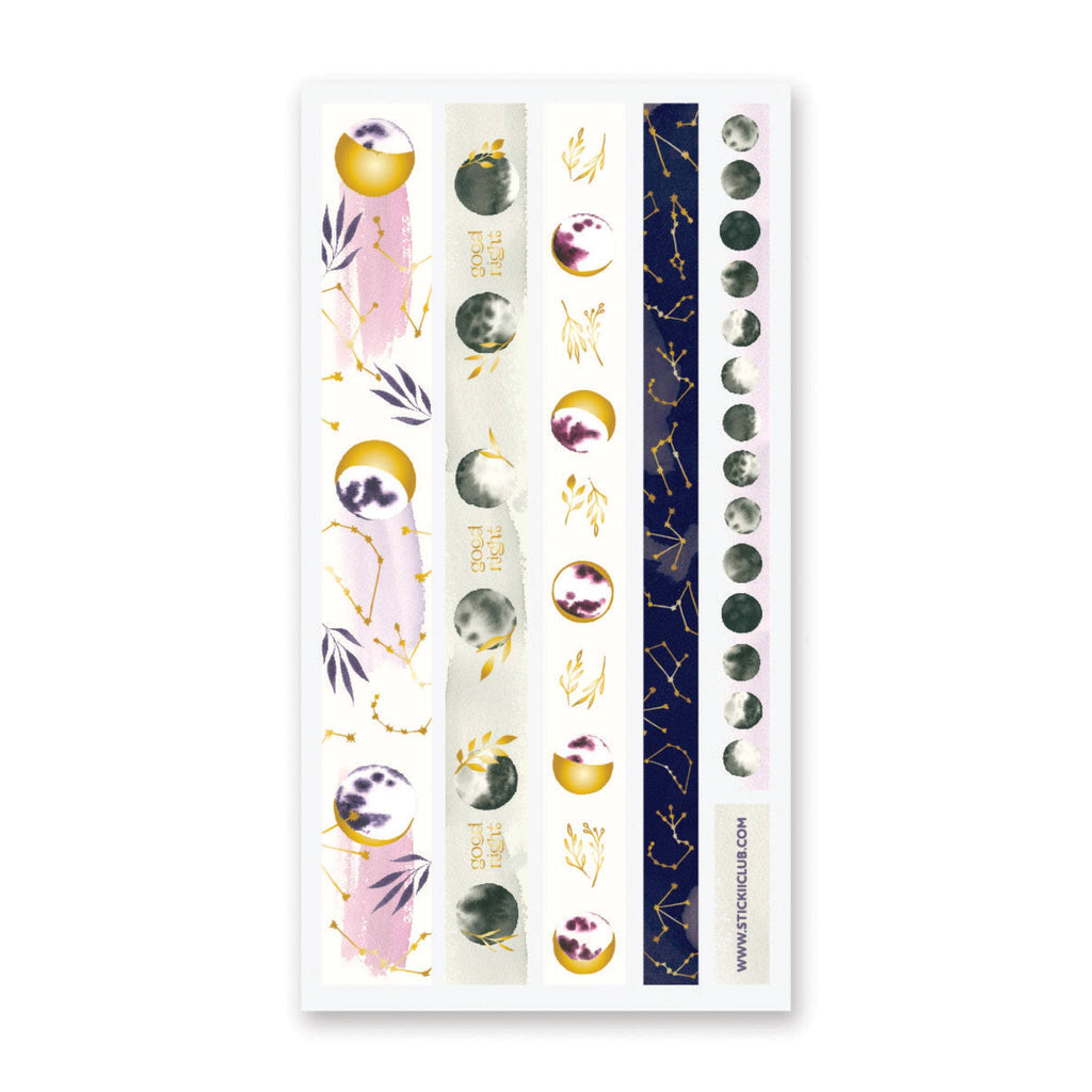 Night Sky Washi Strips Sticker Sheet