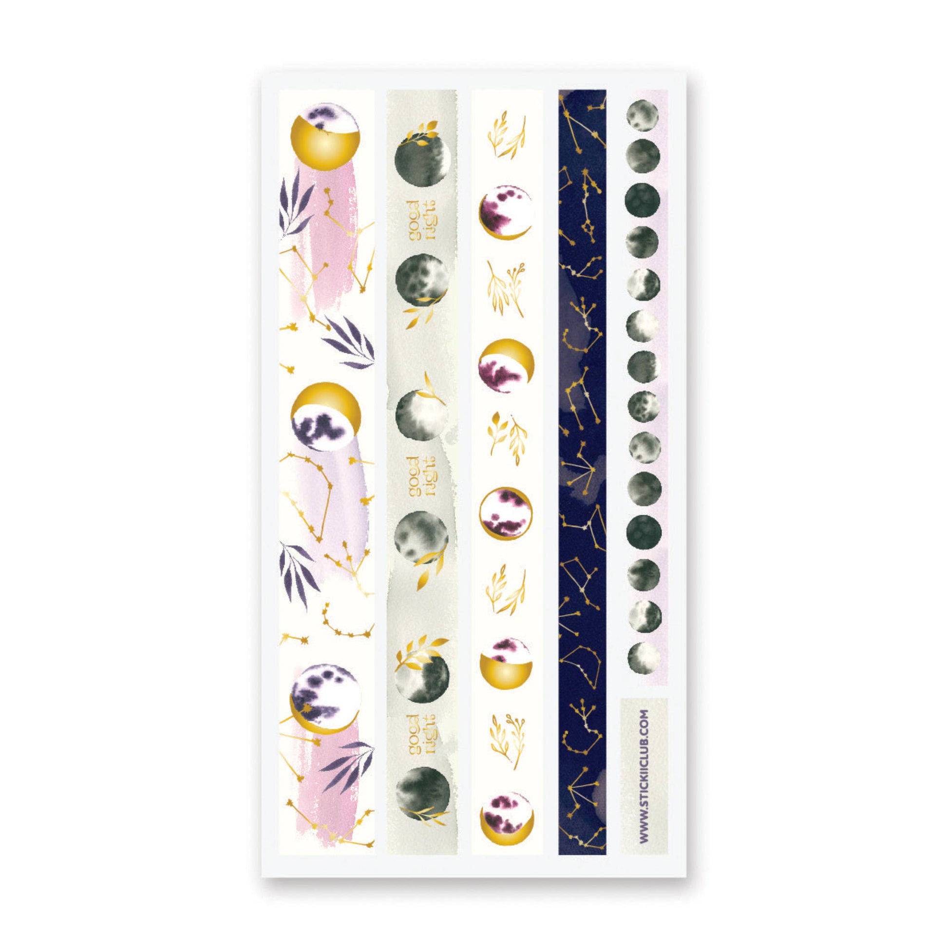 Night Sky Washi Strips Sticker Sheet