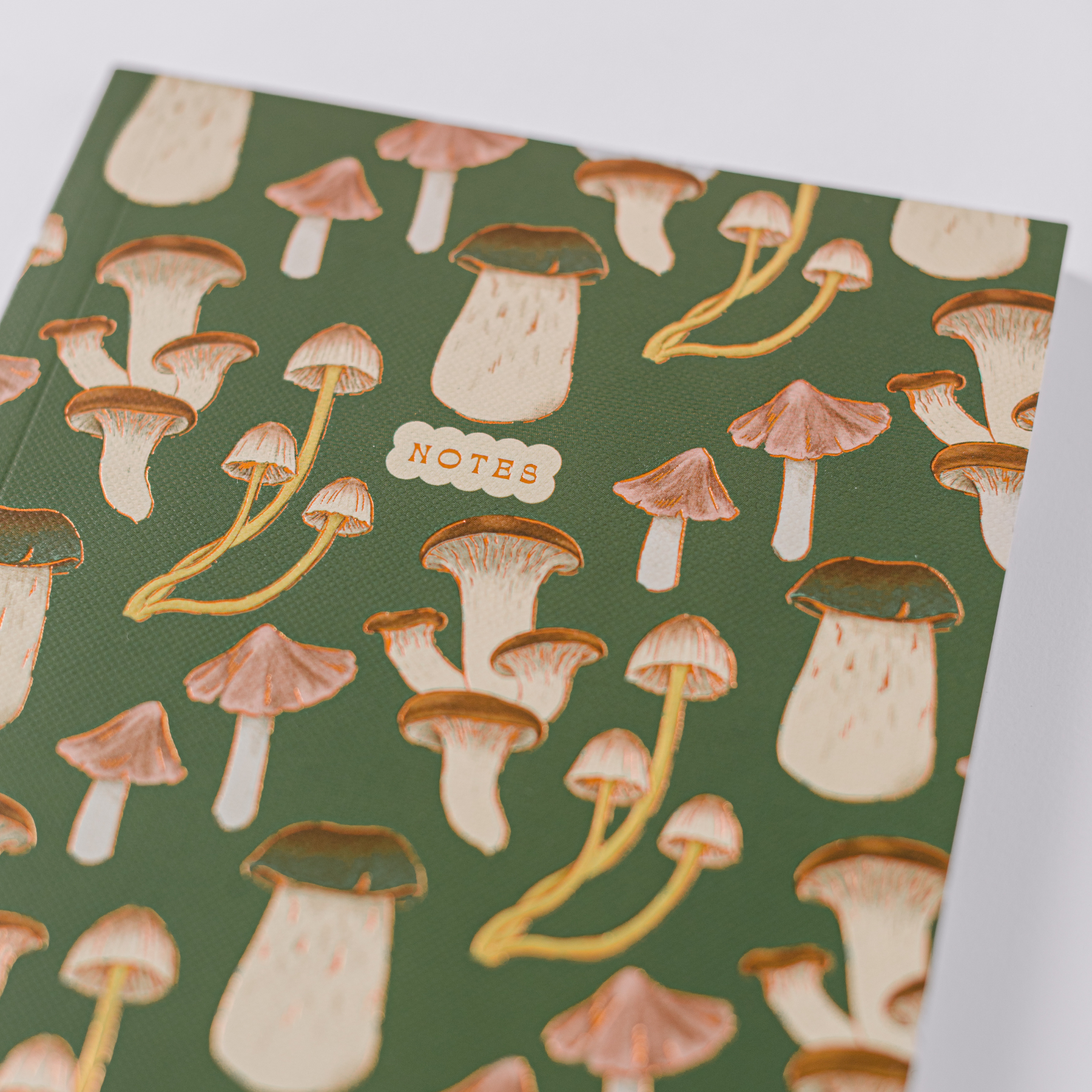 Green Mushroom Pattern Softcover Notebook