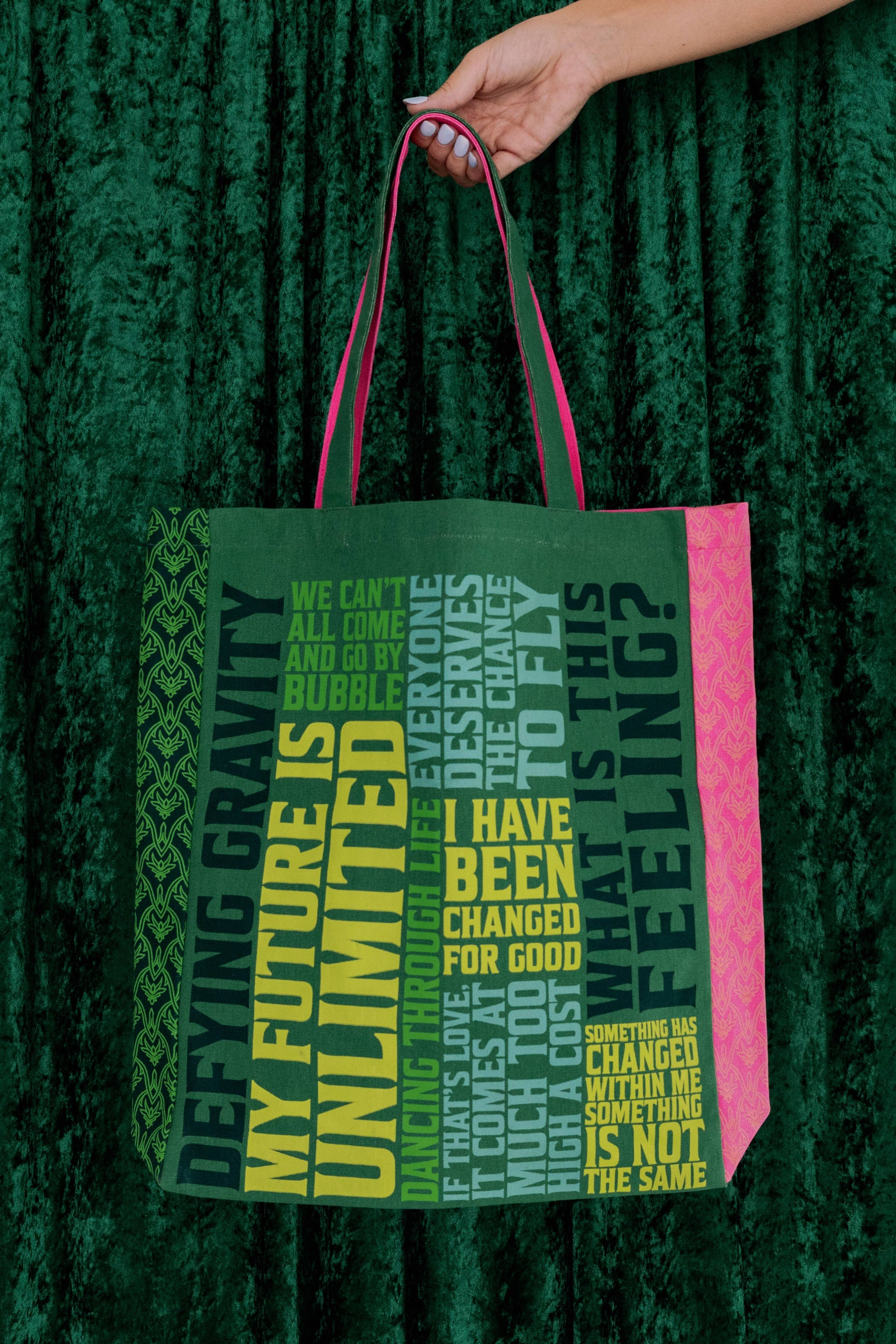 Canvas Tote, Wicked Word Cloud