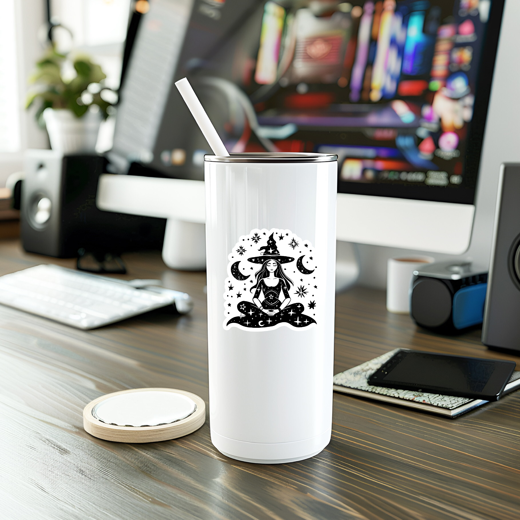 Beautiful Witch Vinyl Sticker