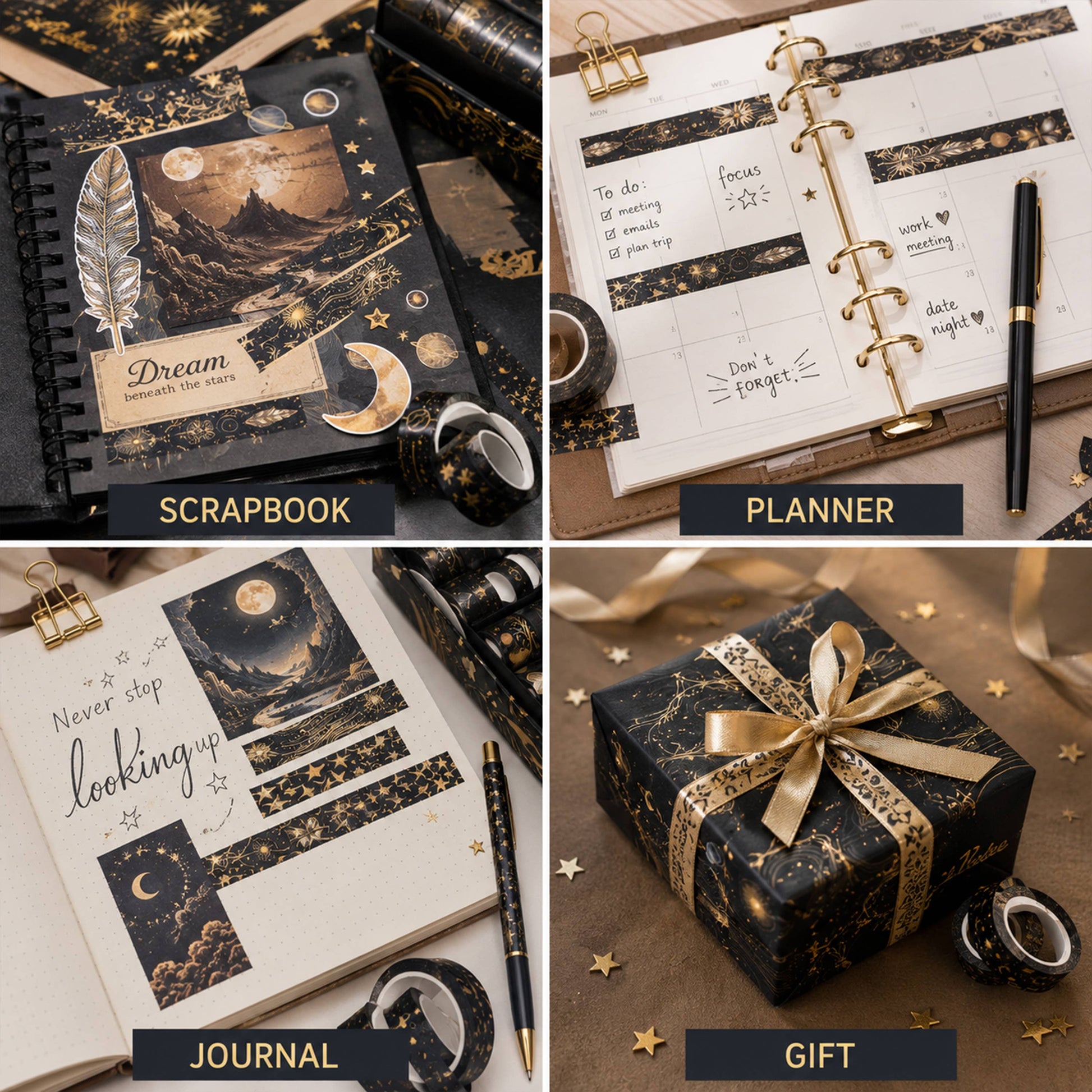 IEEBEE Washi Tape Set - Astro Enchantment 27Rolls & Journal