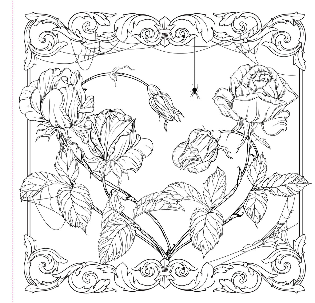Goth Garden Adult Coloring Book