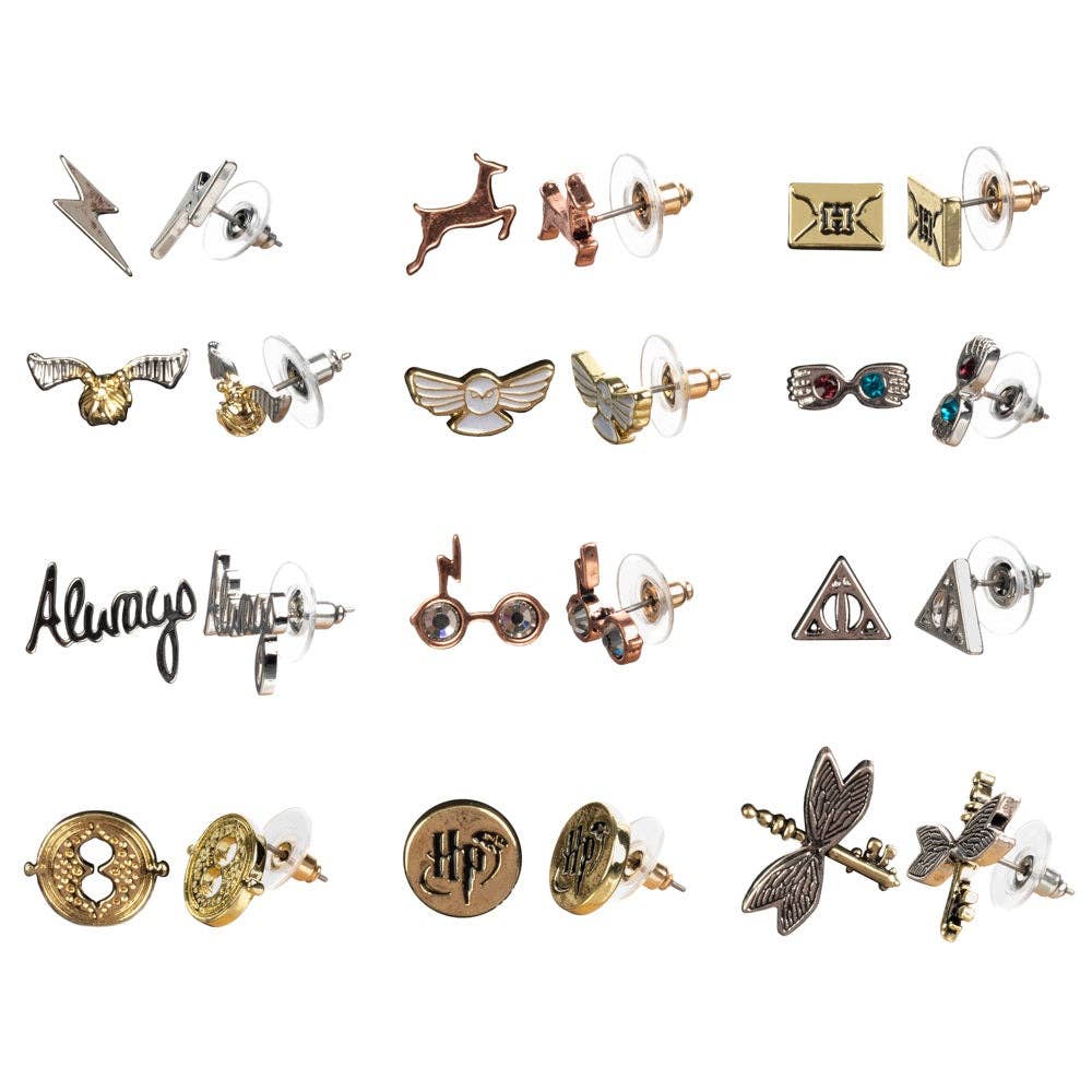 Harry Potter 12 Pack Earring Set