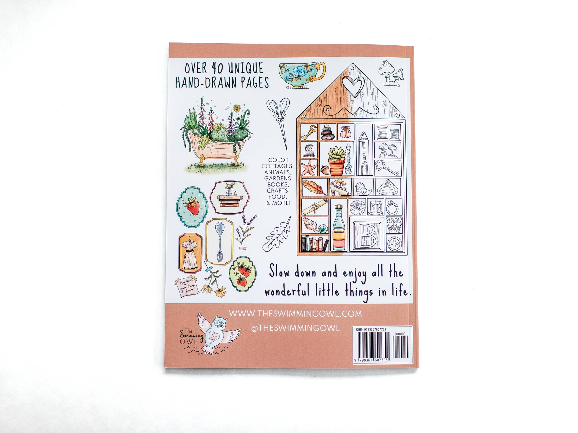 Cozy Cottagecore Coloring Book For Adults + Teens