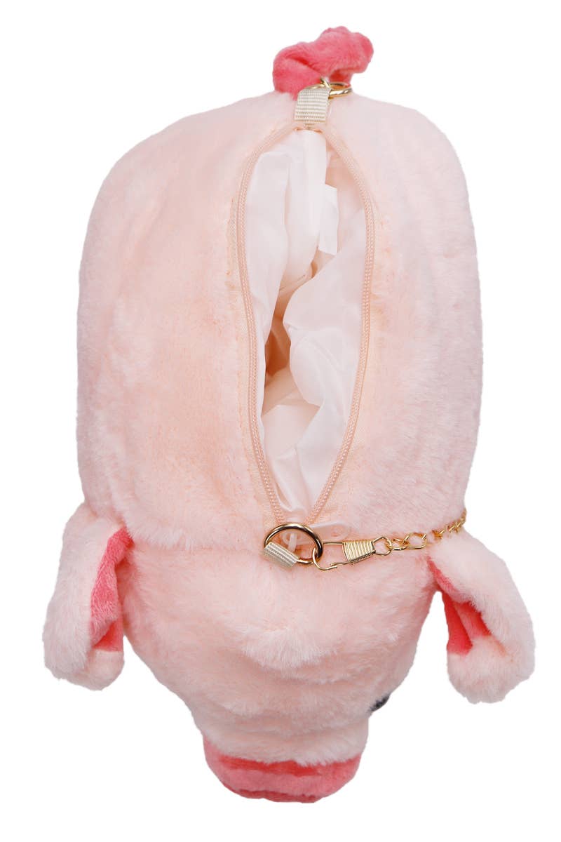 Chubby Piggy Fluffy Faux Fur Crossbody Purse Bag