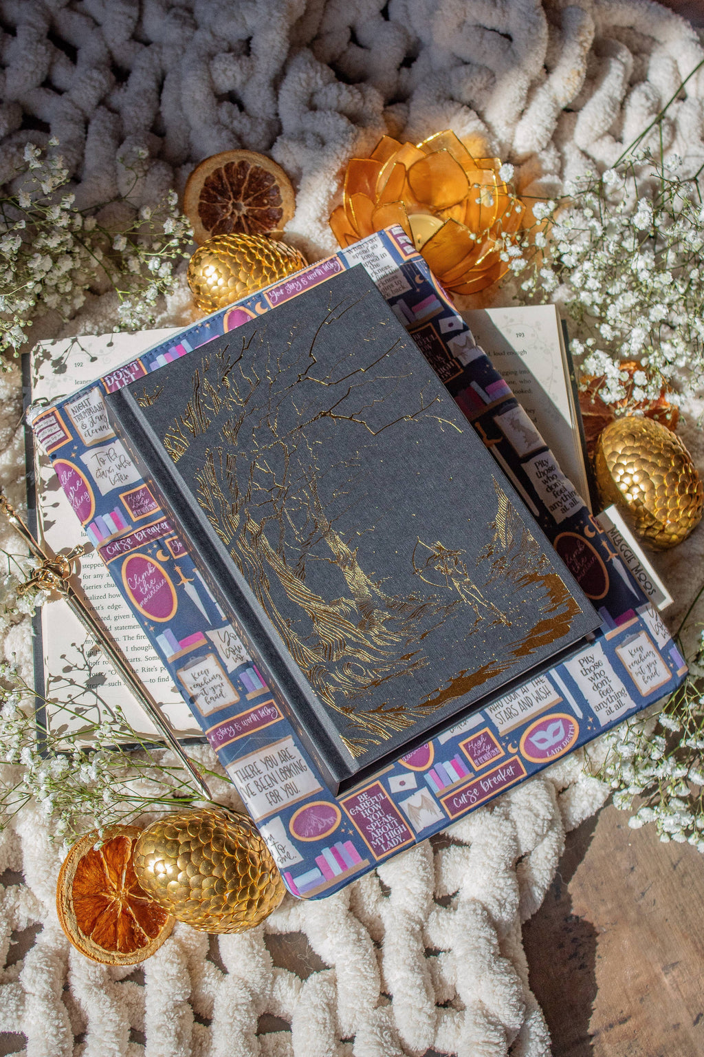 Water-Resistant Book / Tablet Sleeve | ACOTAR Quote Wall