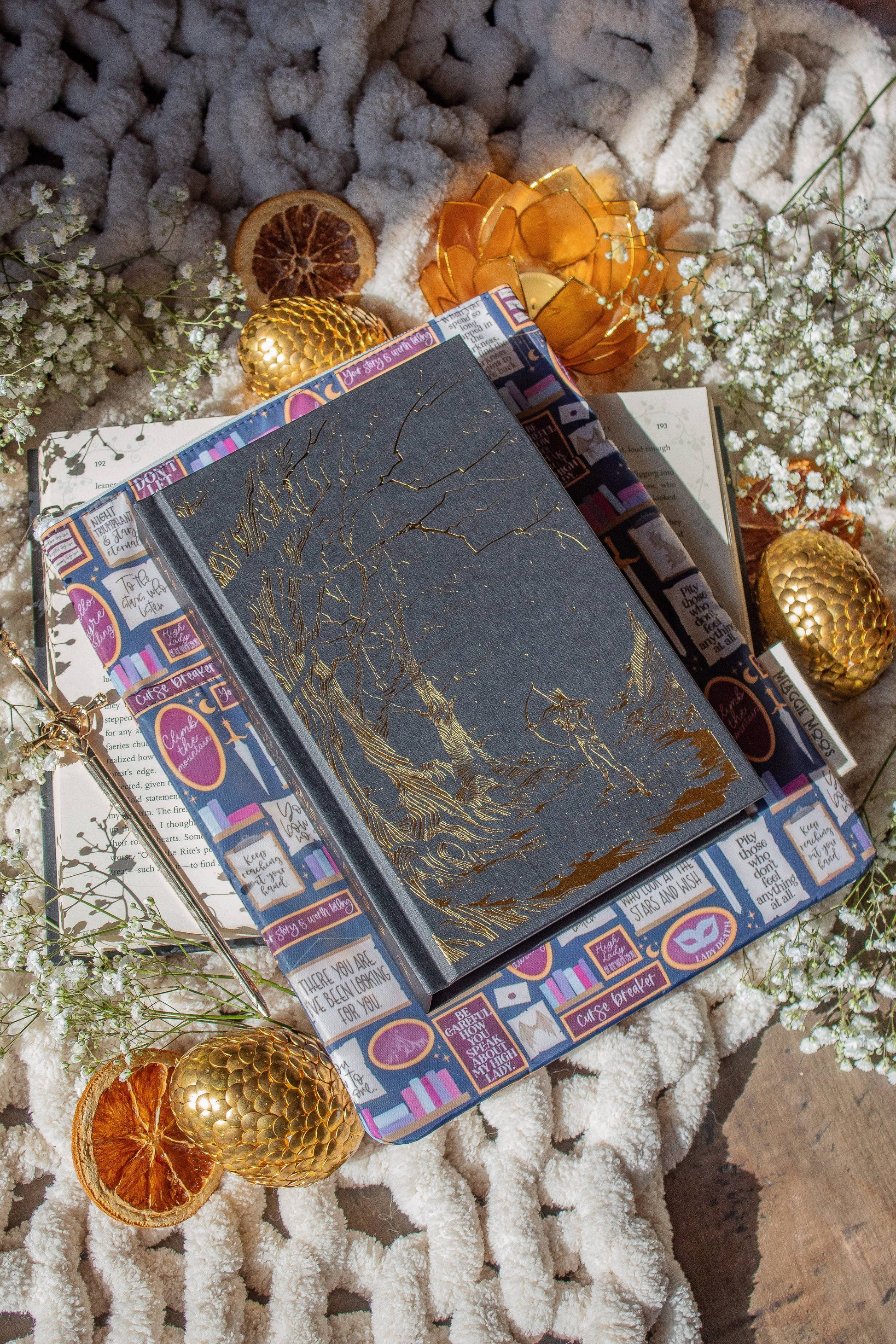Water-Resistant Book / Tablet Sleeve | ACOTAR Quote Wall