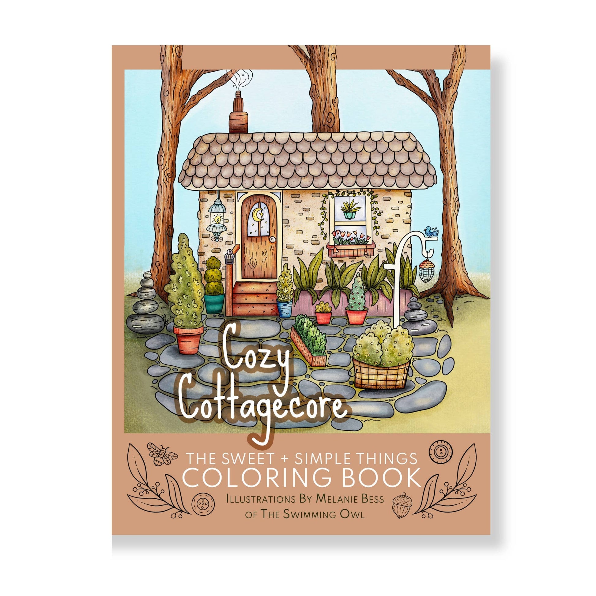 Cozy Cottagecore Coloring Book For Adults + Teens