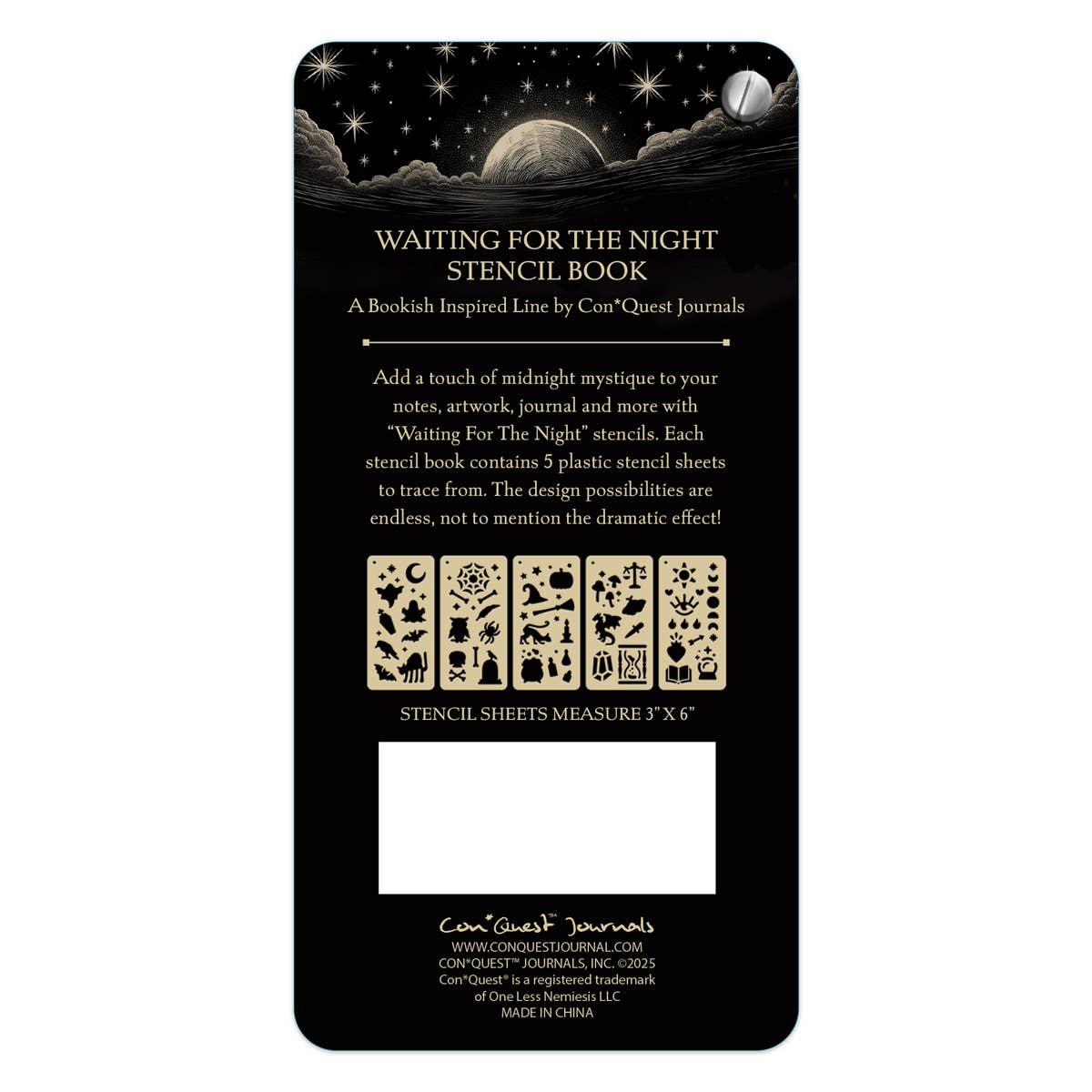 Waiting for the Night Stencil Book (5-Page)