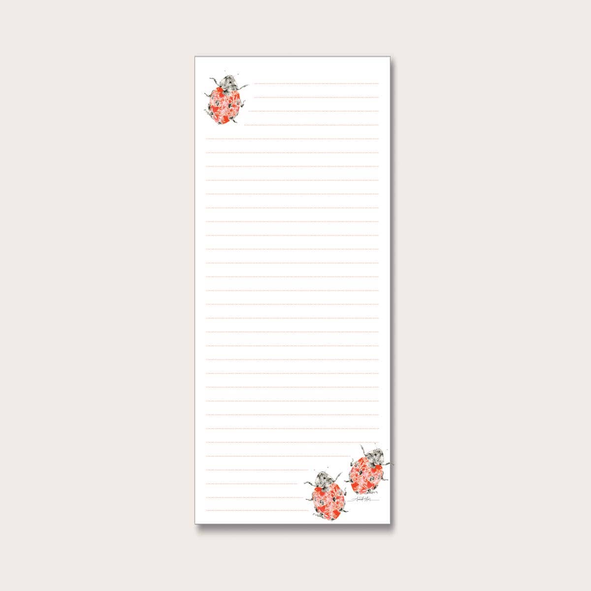 Ladybug Refrigerator Notepad
