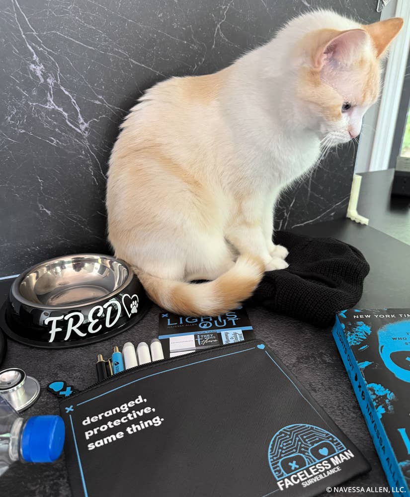 Lights Out: Faceless Man Surveillance Pen & Pencil Pouch