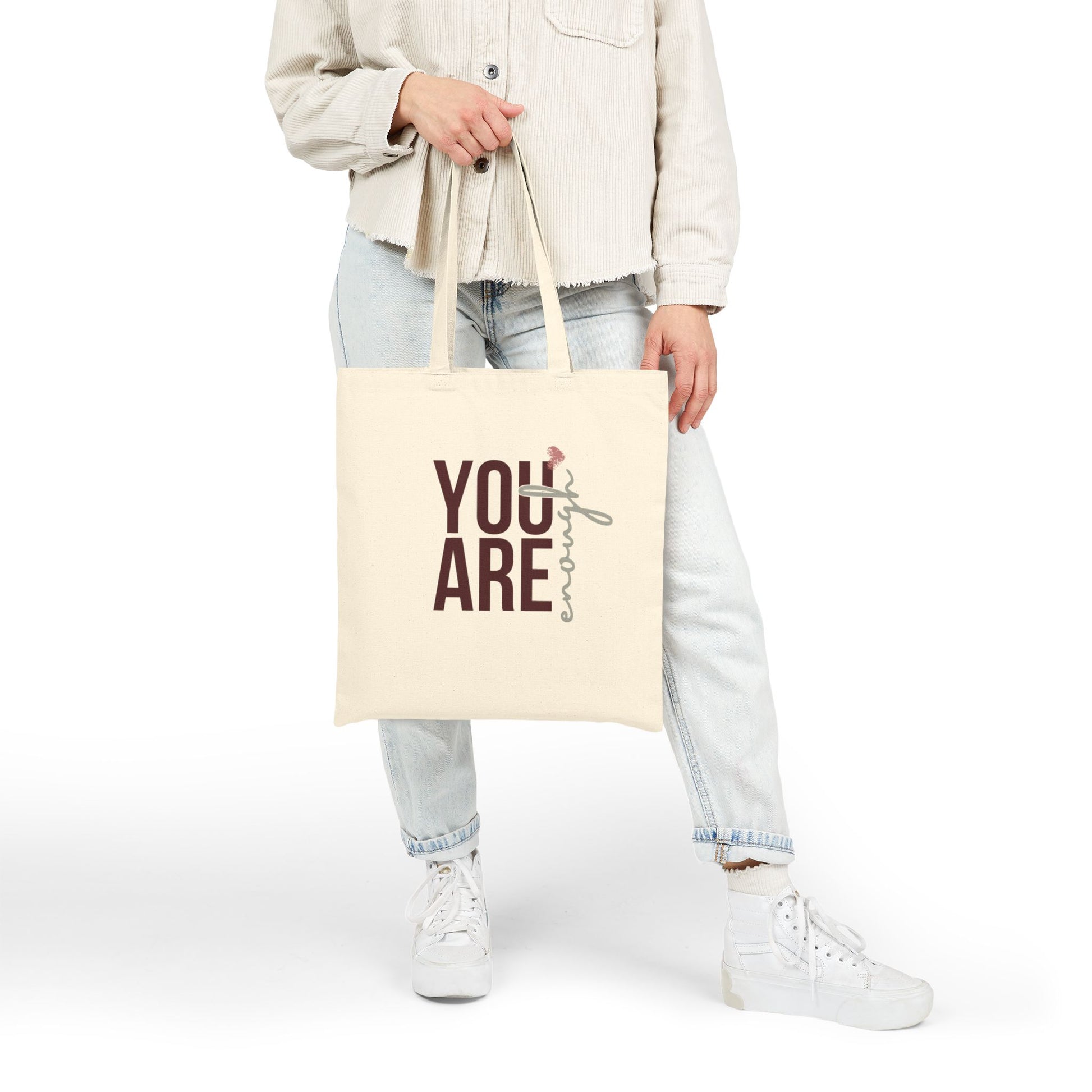 You Are Enough - Cotton Canvas Tote Bag