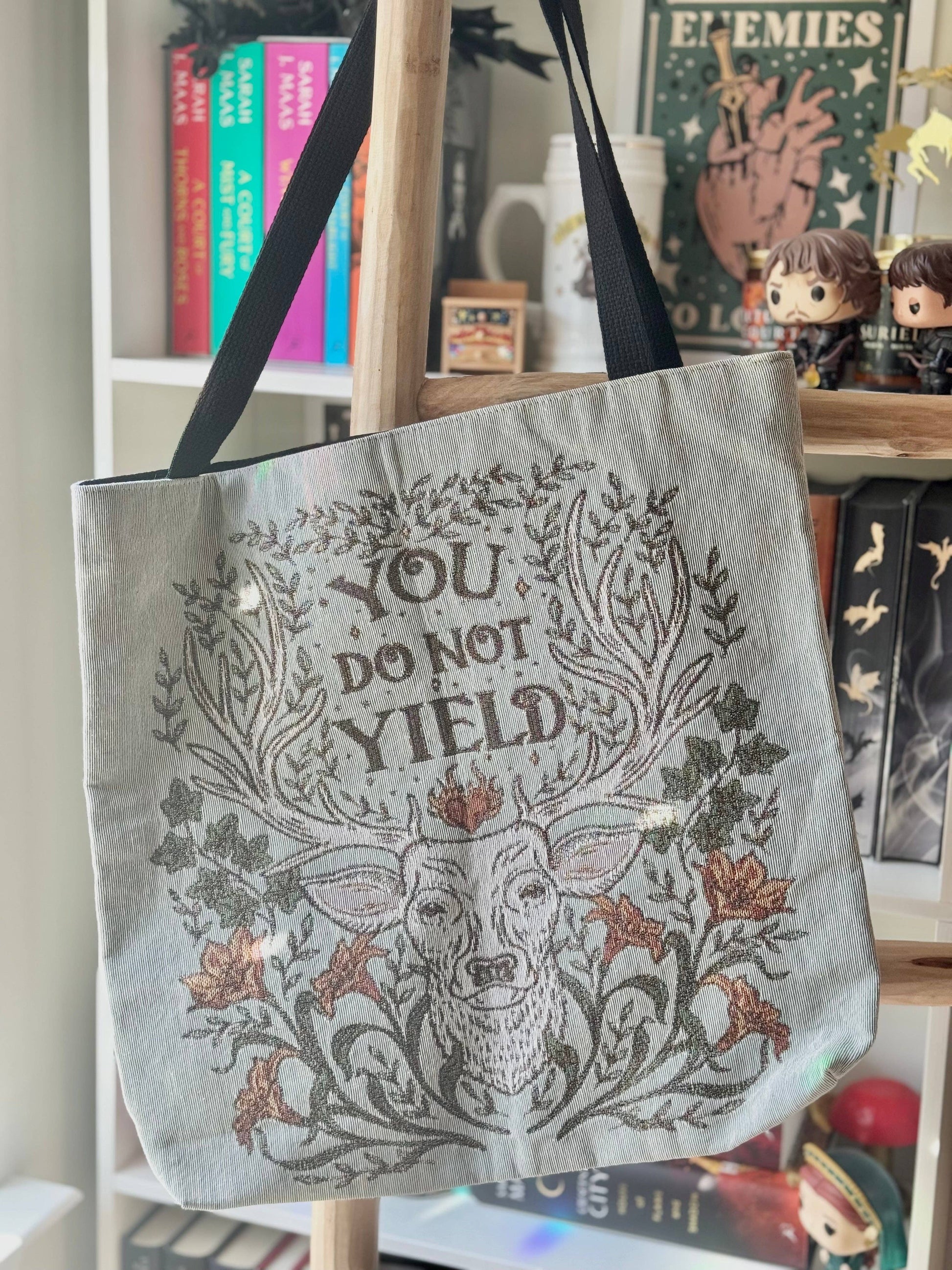You Do Not Yield TOG Woven Tote Bag, Officially Licensed Sarah J Maas