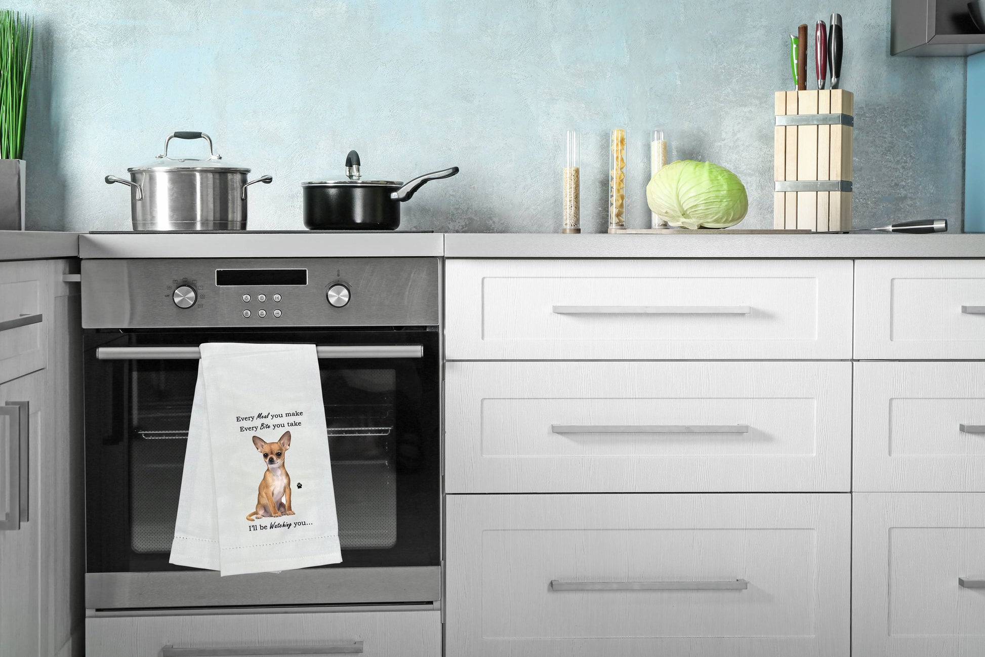 Tan Chihuahua Kitchen Towel