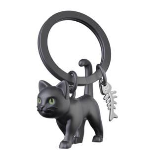 BLACK CAT (glow in the dark eyes) KEYRING