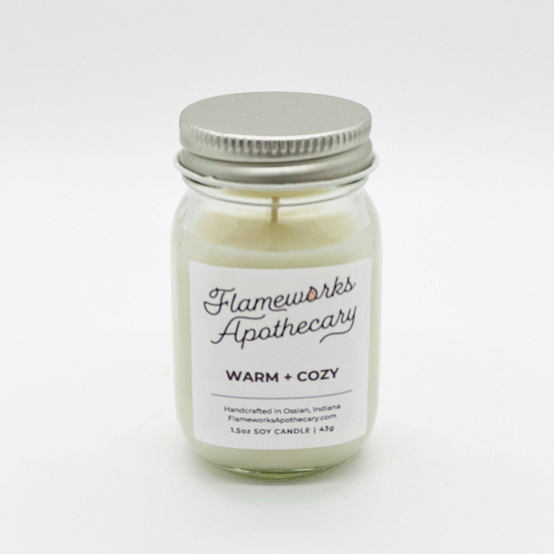 Warm + Cozy 1.5 oz Mini Mason Jar Candle