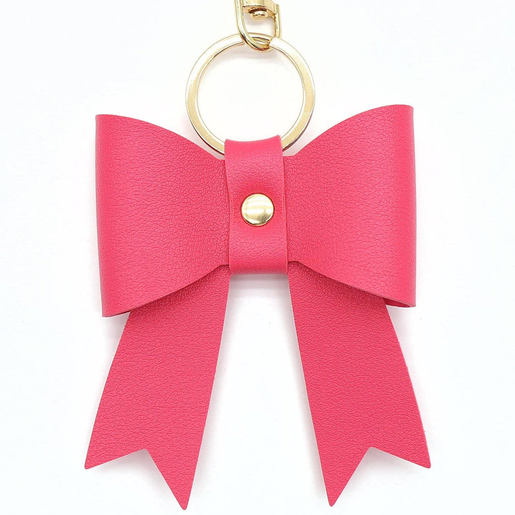 Leather Bow Keychain