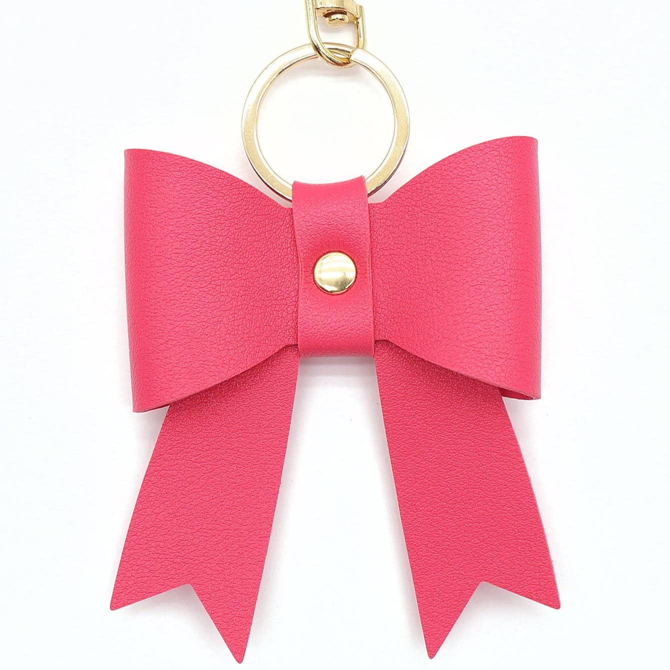 Leather Bow Keychain