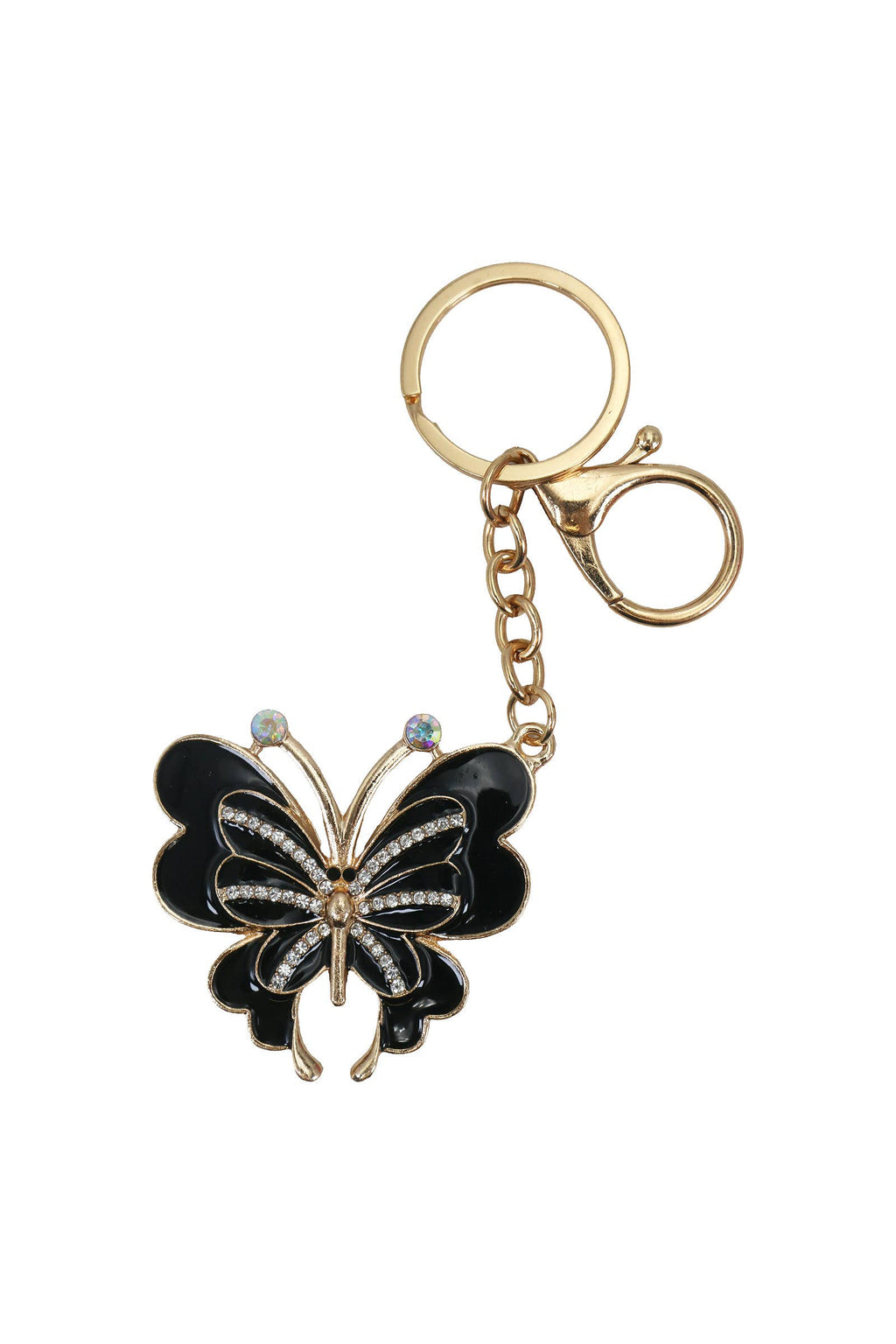 Butterfly Bling Rhinestone Colorful Enamel Alloy Keychain
