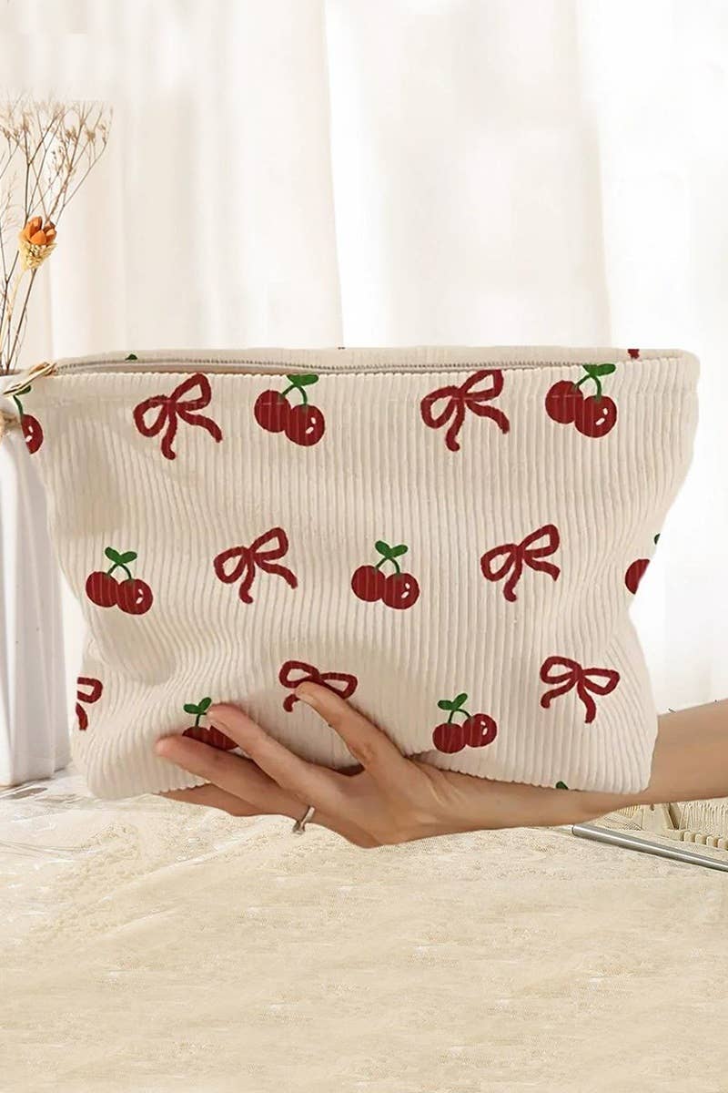 ,, SI-27948 Bowknot Pattern Makeup Cosmetic Clutch Bag