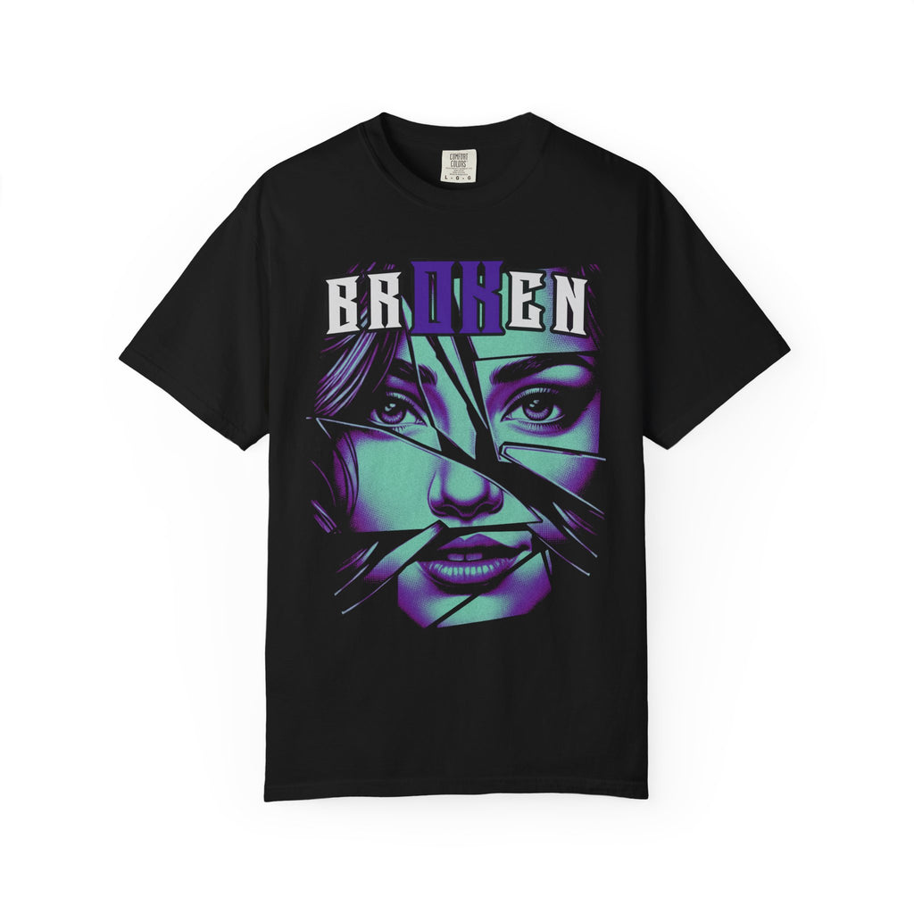 Broken V1 - Purple & Wht - Unisex T-shirt - Cliff's Pick Of The Month