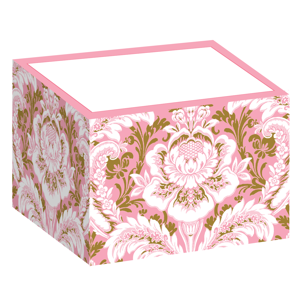 Pink Damask Notepad Block