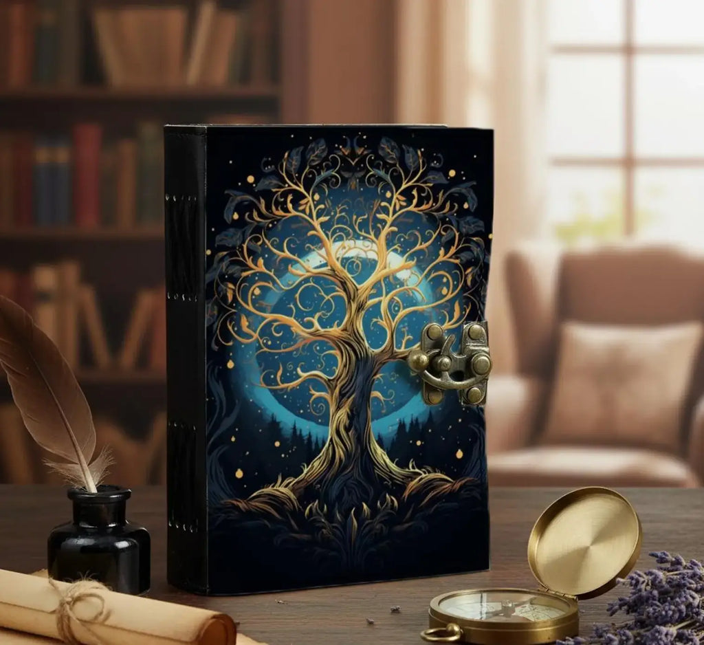 Tree of Life - Leather Journal Blank Vintage Notebook