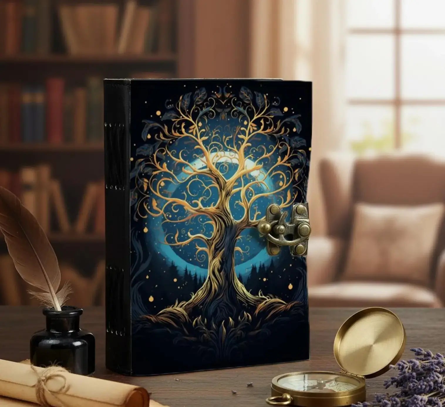 Tree of Life - Leather Journal Blank Vintage Notebook