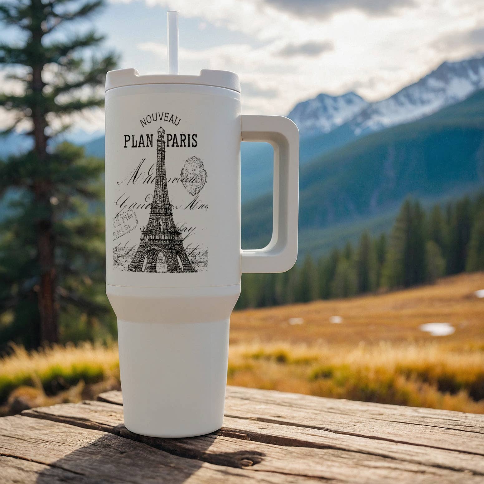 Paris vintage Eiffel tower, Tumbler
